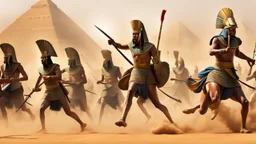 Pharaohs' soldiers attack