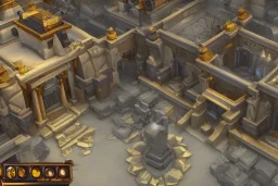 Torchlight 2 architecture made of marble and gold concept in overwatch