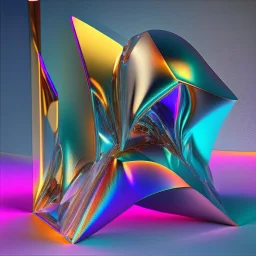 Holográfico Geométrico Forma3d Abstracto Moderno Vistoso Mínimo Futurista Metálico Brillante background Dinámica Figura Hacer