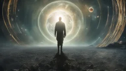 matrix universe, space, planets, god creation walking on the light