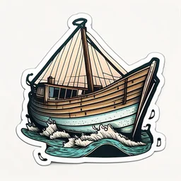 sticker of a boat