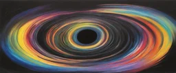 colorful, rainbow, A visually striking and abstract representation of the void and a black hole, utilizing dark hues and dynamic shapes to evoke the enigmatic and powerful aspects of cosmic emptiness, (visually striking abstract representation:1.4), (the void and black hole:1.5), (dark hues and dynamic shapes:1.3), (expressive and cosmic ambiance:1.2), drawing inspiration from abstract interpretations of the cosmic void and black hole phenomena