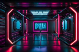 cyberpunk teleportation chamber