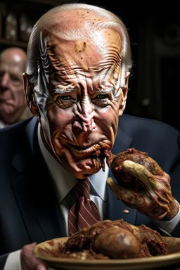 President Joseph R. Biden as maggot with festering sores eating himself alive