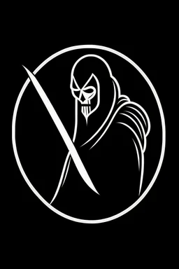 Extremely simple logo representing the shadow of the grim reaper