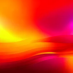 Pink, Orange, Yellow and Red Color Gradient Summer Defocused Blurred Motion Abstract Background Vector Illustration, Widescreen, Horizontal