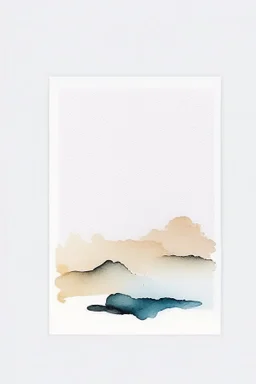 simple watercolour lanscape minimalist