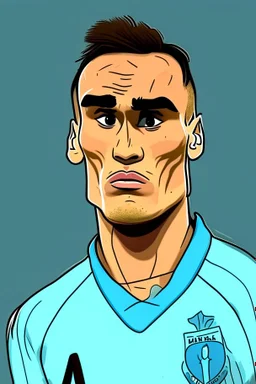 Lautaro Martinez Argentine football player , cartoon 2d