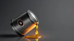 oil lube canister, tipped over slightly with a drip of oil at the end, vector logo