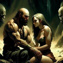 Game Art . man and a beautifull woman