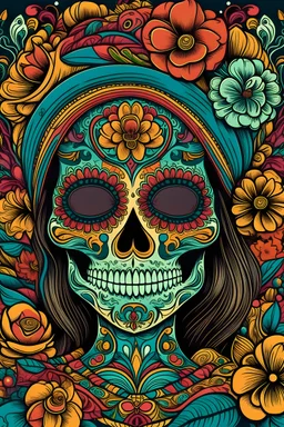 Illustration inspired by day of the dead
