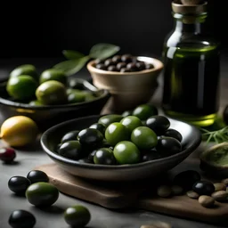 Enjoy moments of love with green and black olives for breakfast