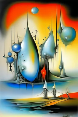 a fluidity that is freeing beyond description; ,by Yves Tanguy, John Jude Palencar ; Iridescent; Controversial; Supremely Detailed; Stupendous