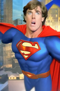 tucker carlson as superman on air