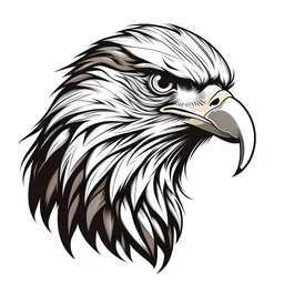 eagle head vector, white background
