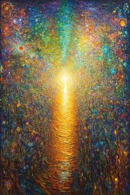 What has been hidden will come to light; Post-Impressionism; Hundertwasser; Kandinsky; Golden Hour; Iridescent; Controversial; Supremely Detailed; Stupendous