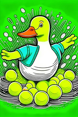 Duck Bowling - Win it all by quacking the ball into the pins sending them flying! design t-shirt