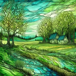 The place where the Dream and its followers live. Watercolor, fine drawing, beautiful van gogh landskape, pixel graphics, lots of details, pastel aqua colors, delicate sensuality, realistic, high quality, work of art, hyperdetalization, professional, filigree, hazy haze, hyperrealism, professional, transparent, delicate pastel tones, back lighting, contrast, fantastic, nature+space, Milky Way, fabulous, unreal, translucent, glowing