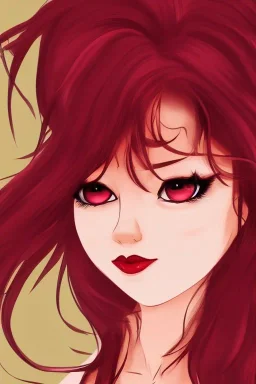 animation women beautiful eyes red lips golden hair asia fox pretty girl sharp eyes