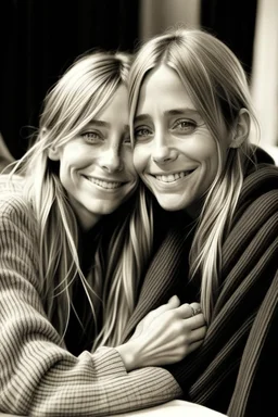 ((Mary-Kate and Ashley Olsen a warm hug)),charming Smile,