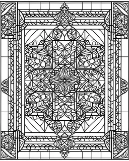 no black ,simple Mosaic simple Coloring Pages, no black color,, easy to color