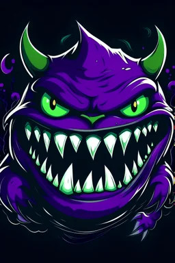 Banner Logo of a Scary Vile and Grotesque Pokemon Gengar grinning while his body is oozing green and purple goop as if he was rotting from the inside