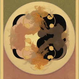 Ukiyo-e Style , yin and yang