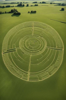 Crop circle formation near stone henge