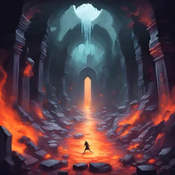 Bring your pass along and prepare to enter the underworld, in scattering art style
