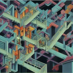 neo tokyo MC escher painting