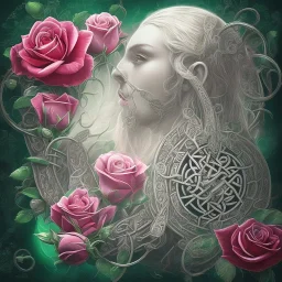 Celtic, roses, music, sky