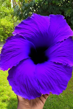 purple to black gradient giant hibiscus flower