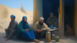 takistan life, oil painting.