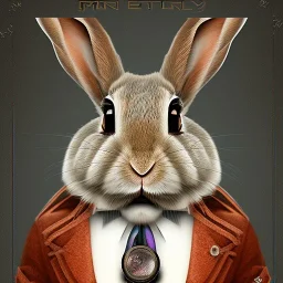 rabbit with a monocle