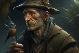 arafed man bird wearing a hat and jacket with a long beak, vintage, from witcher (2021), portrait photoreal, taking tobacco snuff, trending on artstatio, from the game pathologic 2, 2 0 1 4. modern attire, thomas