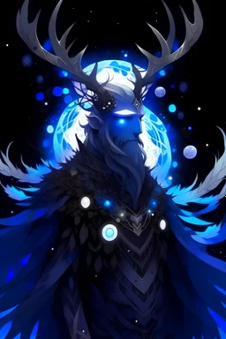 prismatic hair ethereal transparent prism astral projection Male antlers druid of the stars beard constellations radiance prismatic shining starlight enshrouded radiance sad cold winter ice despair moth