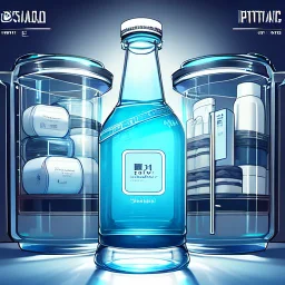 A digital message in a glass bottle. The message is the creation of artificial intelligence.