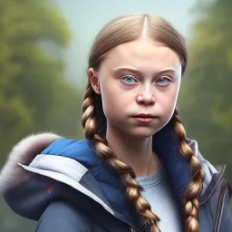  Greta Thunberg of mutant, perfect composition, hyperrealistic, super detailed, 8k, high quality, intricate details, highly detailed