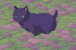 a purple cat