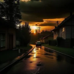 leaving home photo quality dark rainy sunset mood