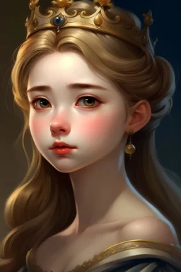 An extremely beautiful princess, semi realism