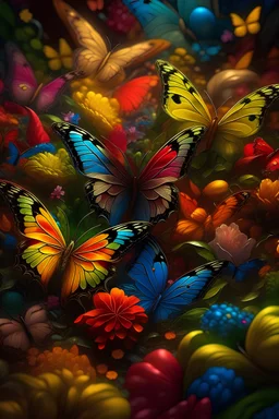 Title: "Butterflies, Rainbows, and Flowers" Cover: Coloring Book for Kids Butterflies, Rainbows and Flowers for Girls beautiful intricate insanely detailed octane render trending on artstation, 8k artistic photography, photorealistic concept art, soft natural volumetric cinematic perfect light, chiaroscuro, award-winning photograph, masterpiece, oil on canvas, Raphael, Caravaggio, Greg Rutkowski, people, beksinski, Giger