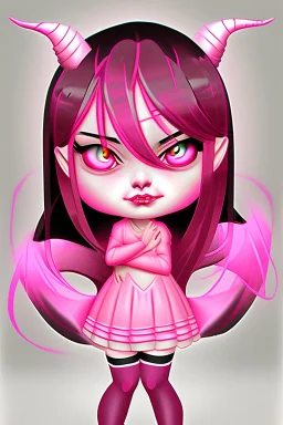 Girl demon pink