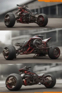 Advanced motorcycle with four wheels