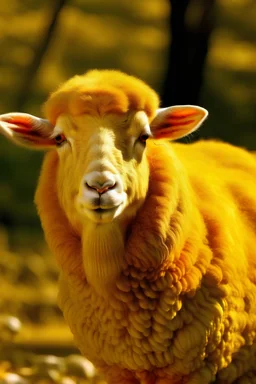 a golden sheep