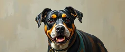 badly painted super dog