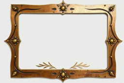 a western style graphic framing element made of brass