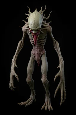 humanoid monster for a horror , silent hill style, creepy, 3d model, t-pose, full lenght