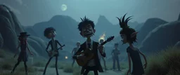 scene from gorillaz music video