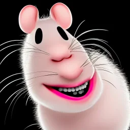 Ratorix smiling, photo, black background